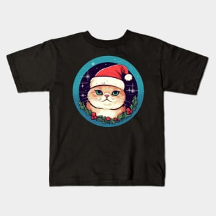 Exotic Shorthair Cat Xmas, Love Cats Kids T-Shirt